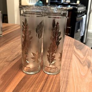 MCM Libby Silver Leaf Frosted Glasses